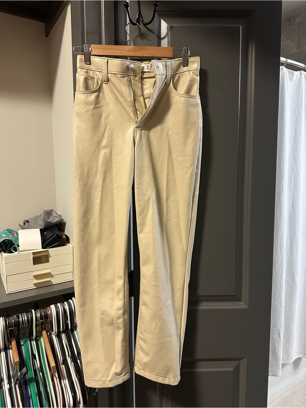 Abercrombie & Fitch Women's Straight-Leg Faux Leather Pants